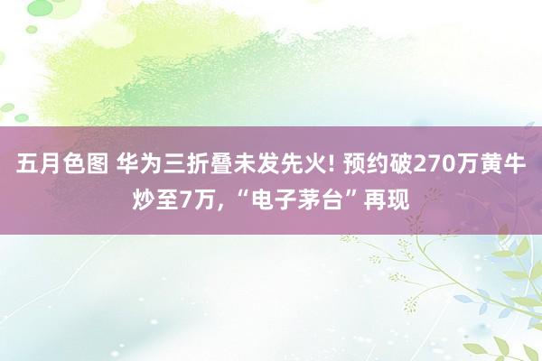 五月色图 华为三折叠未发先火! 预约破270万黄牛炒至7万, “电子茅台”再现