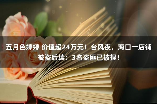 五月色婷婷 价值超24万元！台风夜，海口一店铺被盗后续：3名盗匪已被捏！