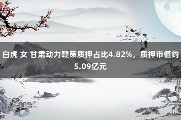 白虎 女 甘肃动力鞭策质押占比4.82%，质押市值约5.09亿元