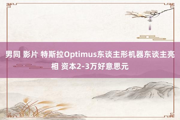 男同 影片 特斯拉Optimus东谈主形机器东谈主亮相 资本2-3万好意思元