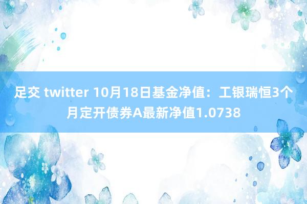 足交 twitter 10月18日基金净值：工银瑞恒3个月定开债券A最新净值1.0738