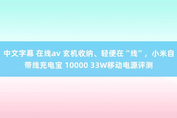 中文字幕 在线av 玄机收纳、轻便在“线”，小米自带线充电宝 10000 33W移动电源评测