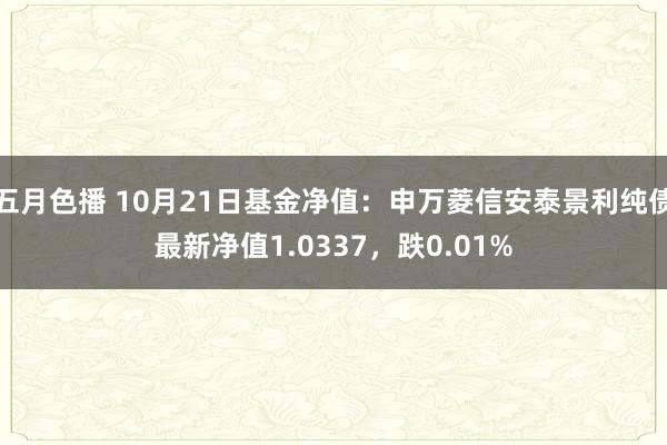 五月色播 10月21日基金净值：申万菱信安泰景利纯债最新净值1.0337，跌0.01%