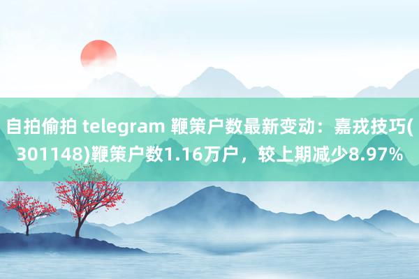 自拍偷拍 telegram 鞭策户数最新变动：嘉戎技巧(301148)鞭策户数1.16万户，较上期减