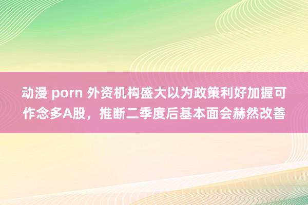 动漫 porn 外资机构盛大以为政策利好加握可作念多A股，推断二季度后基本面会赫然改善