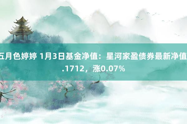 五月色婷婷 1月3日基金净值：星河家盈债券最新净值1.1712，涨0.07%