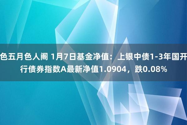 色五月色人阁 1月7日基金净值：上银中债1-3年国开行债券指数A最新净值1.0904，跌0.08%