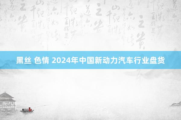 黑丝 色情 2024年中国新动力汽车行业盘货