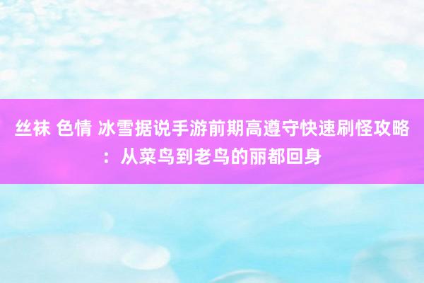 丝袜 色情 冰雪据说手游前期高遵守快速刷怪攻略：从菜鸟到老鸟的丽都回身